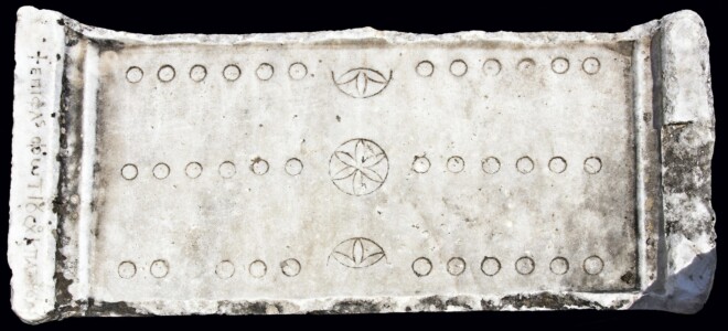 Roman Game Of 12 Lines Board Aphrodisias Trimmed